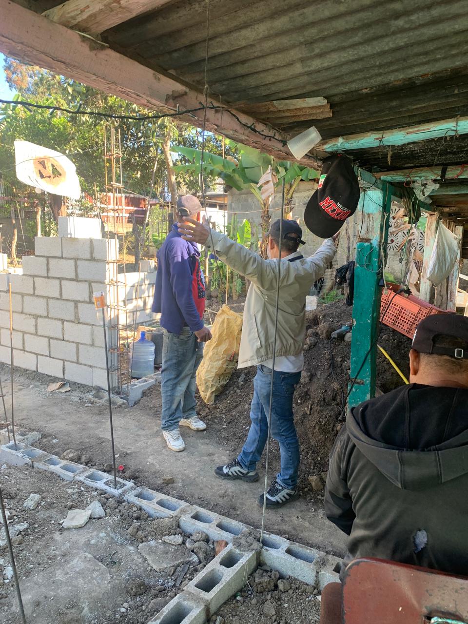 Continuamos con la ejecución y realización de nuestro plan de construcción y reparación de viviendas.